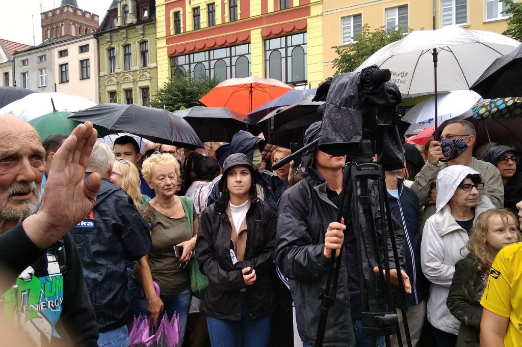 Rafał Trzaskowski w Brodnicy. Przyszły tłumy. 