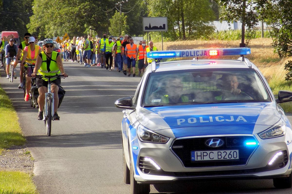 Protestowali na drodze w pobliżu Brodnicy. 
