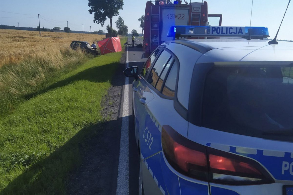 Tragiczny wypadek na drodze z Brodnicy do Torunia. Jedna osoba nie żyje