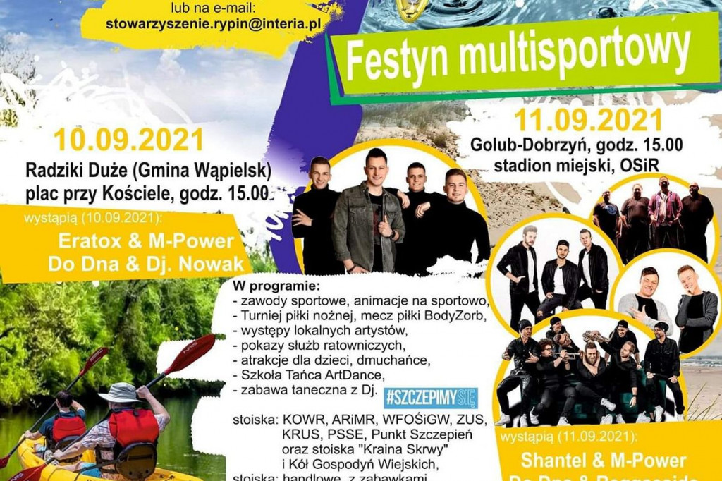 Brodnica i okolice. Przyjeżdża trzecia osoba w państwie. Festyny, koncerty, Ukraina, kajaki i gwiazda na koniec