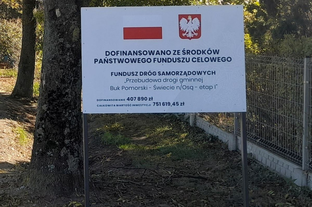 Brodnica i okolice. Wyremontowali część drogi, teraz zrobią kolejny odcinek