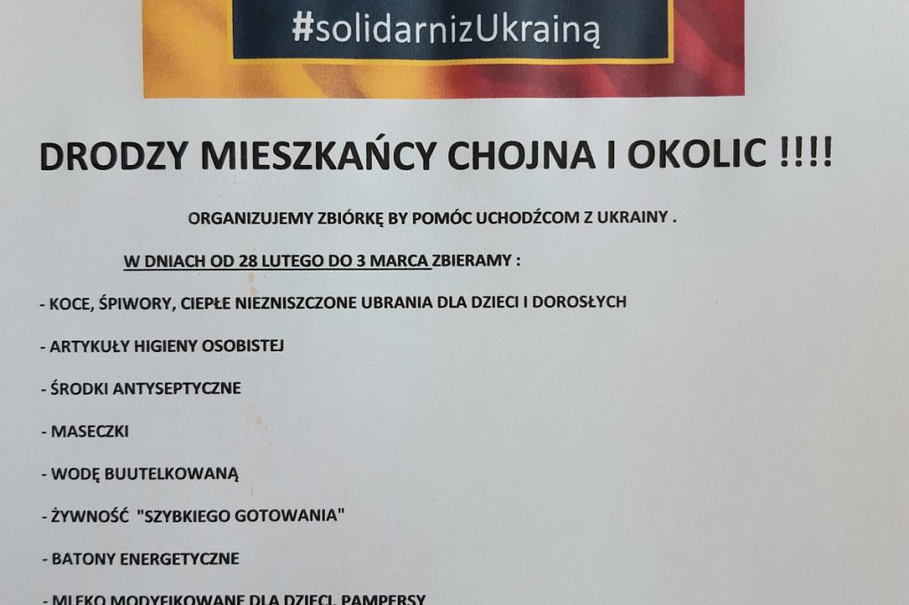Brodnica i okolice. Dary od mieszkańców Chojna trafiły do Brodnickiego Domu Kultury