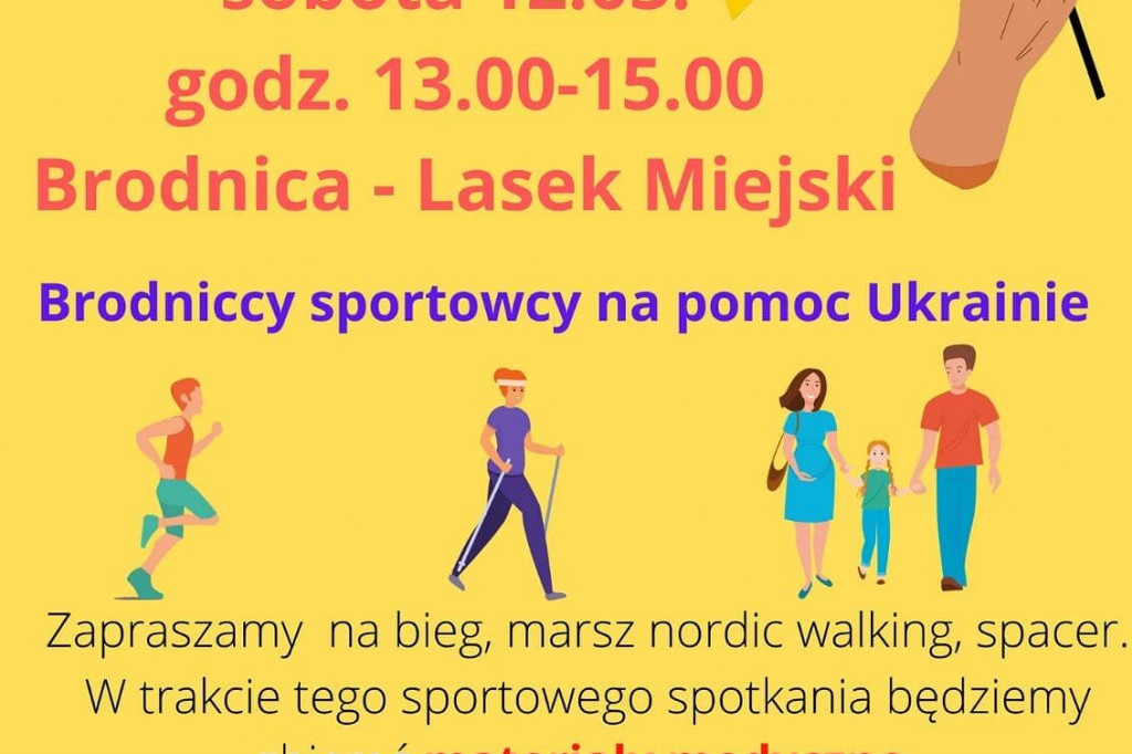Brodnica. Biegali, chodzili i zbierali dla obrońców Ukrainy [ZDJĘCIA]