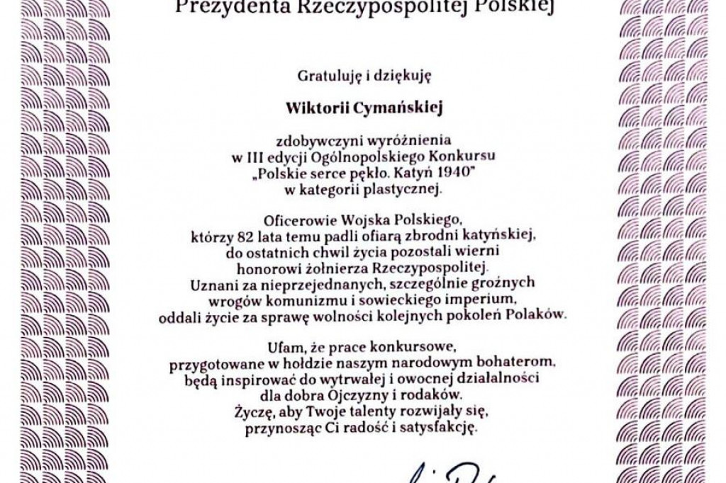 Licealistce z Brodnicy gratulowali: minister Czarnek, marszałek Witek, prezydent Duda. Co zrobiła?