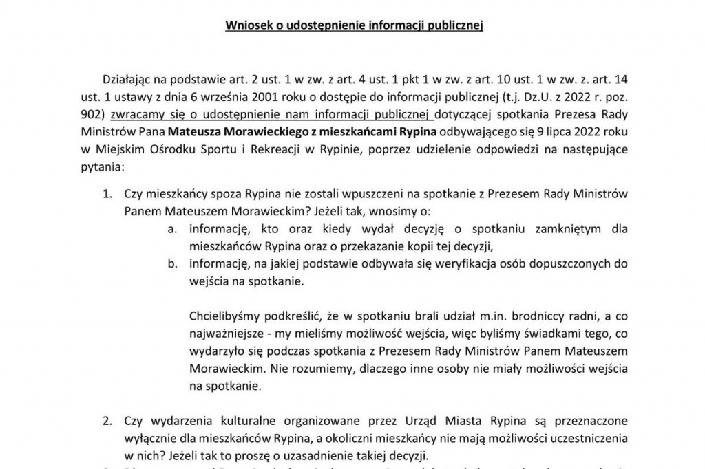 O wydarzeniach w Rypinie opowiadają brodniczanie