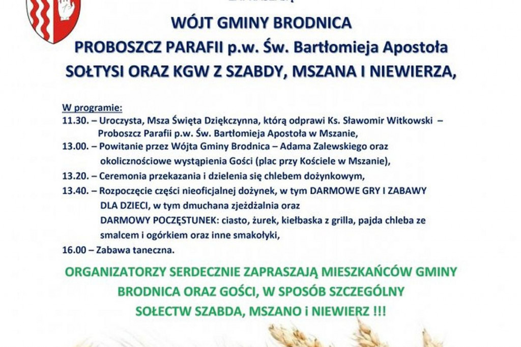 Brodnica i okolice. W weekend festyny, dożynki i imprezy dla miłośników historii i wielkich maszyn [KALENDARZ IMPREZ]