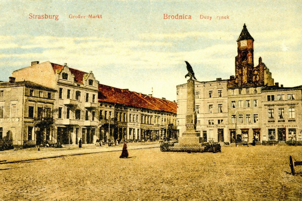 Brodnica. Warto zwrócić uwagę na niezwykły pomnik na cmentarzu parafialnym. Spoczywa tu wybitny brodniczanin