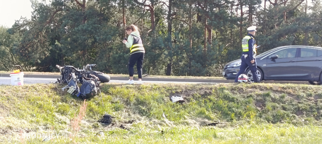 Brodnica. Zderzenie motocykla z autem na obwodnicy