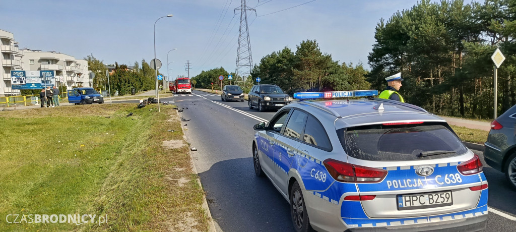 Brodnica. Zderzenie motocykla z autem na obwodnicy