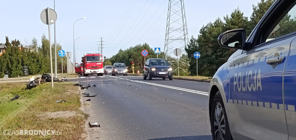 Brodnica. Zderzenie motocykla z autem na obwodnicy