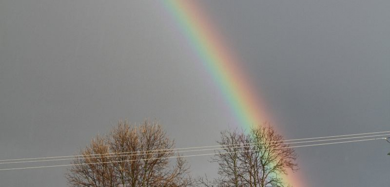 Foto: EDYTA WÓJCIK: Tęcza po pierwszej wiosennej burzy. Wykonano 13.04 w Brodnicy