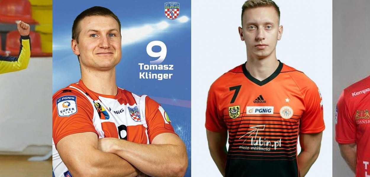 Od lewej: Paulina Wdowiak gra w Perle Lublin (foto MTS Żory). Tomasz Klinger reprezentuje barwy Chrobrego Głogów (foto Chrobry Głogów), Kamil Netz występuje w Zagłębiu Lubin (foto Zagłębie Lubin), Artur Sadowski przeniósł się z Wybrzeża Gdańsk do Grudziądza (foto Wybrzeże Gdańsk).