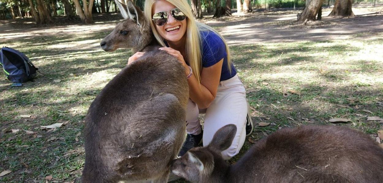 Foto: NADESŁANE: Martyna Rudzińska z Brodnicy wśród kangurów