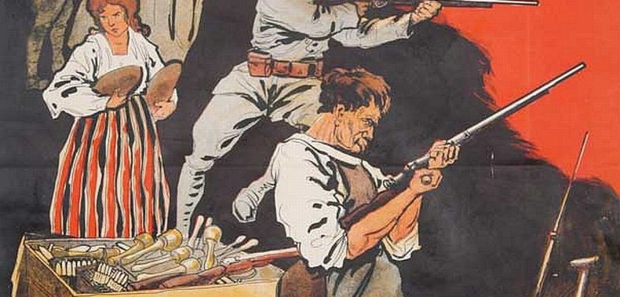 Foto: Archiwum: 1 Plakat zachęcający do stawiania oporu wkraczającej Armii Czerwonej
