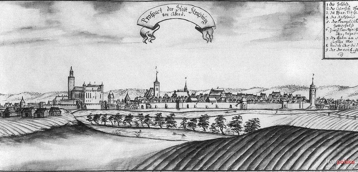 Foto: FOTOPOLSKAEU: Brodnica - miasto od zachodu w latach 1738-1745 na rysunku Georga Friedricha Steinera, czyli na około 20 lat przed lustracją.