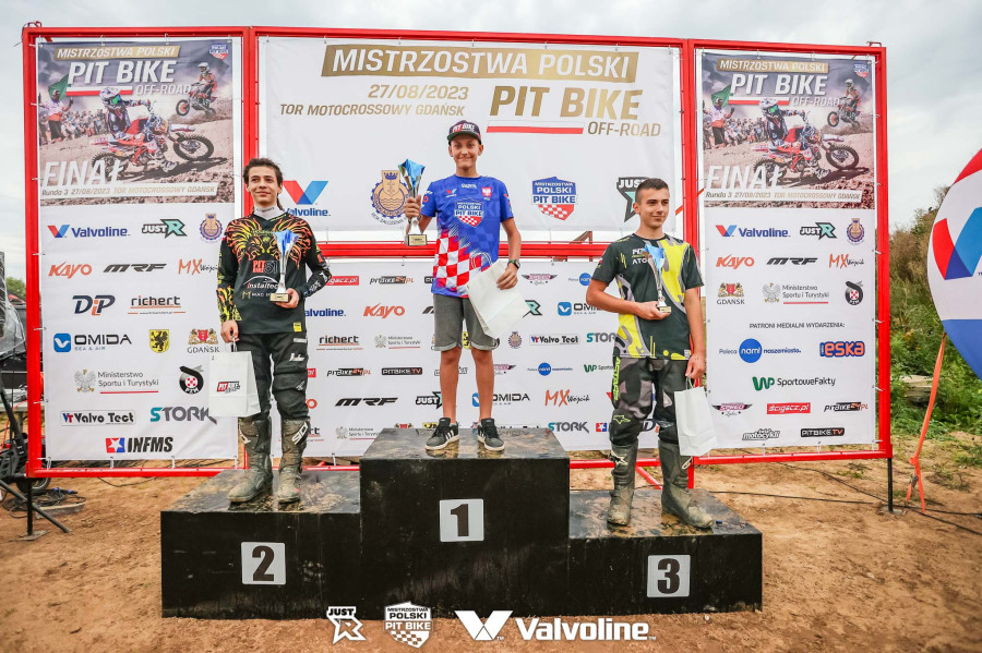 Nikodem Orzechowski z Pitbike Brodnica triumfował w klasie stock 150 junior 