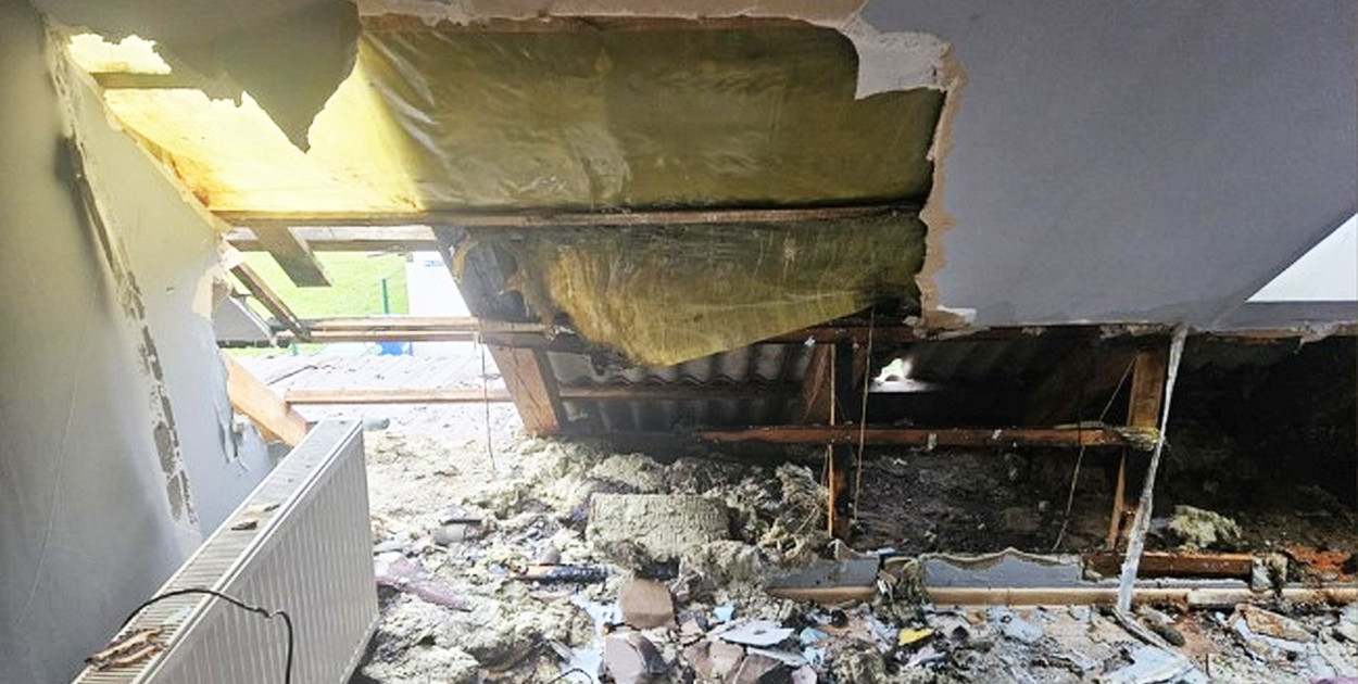 Tak wyglądało wnętrze spalonego domu /fot. pomagam.pl/