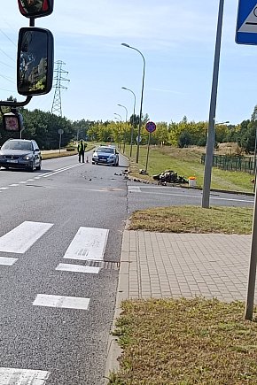 Brodnica. Zderzenie motocykla z autem na obwodnicy-29310490