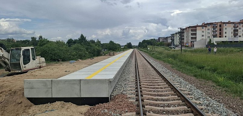 Budowa przystanku kolejowego Brodnica Południowa w toku