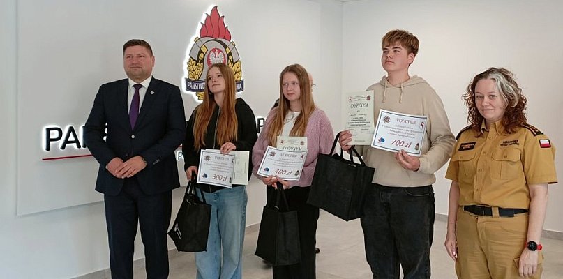 Młodzieżowa rywalizacja z wiedzy pożarniczej w Brodnicy