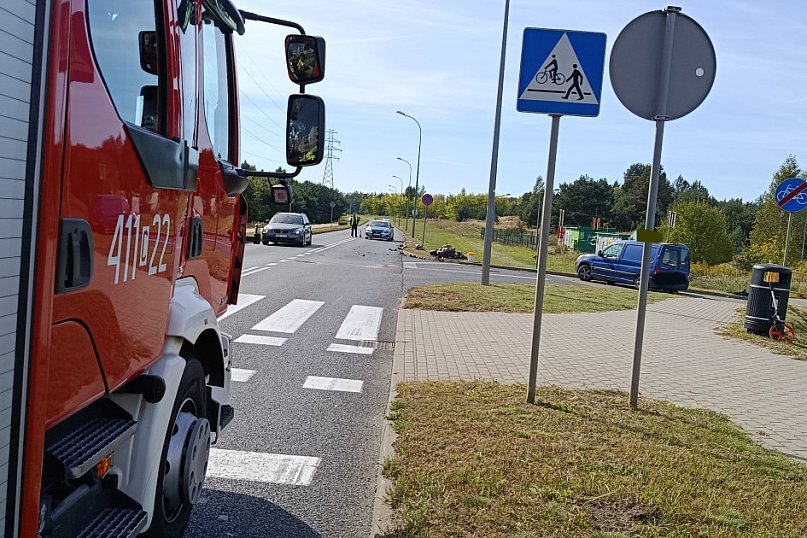 Brodnica. Zderzenie motocykla z autem na obwodnicy
